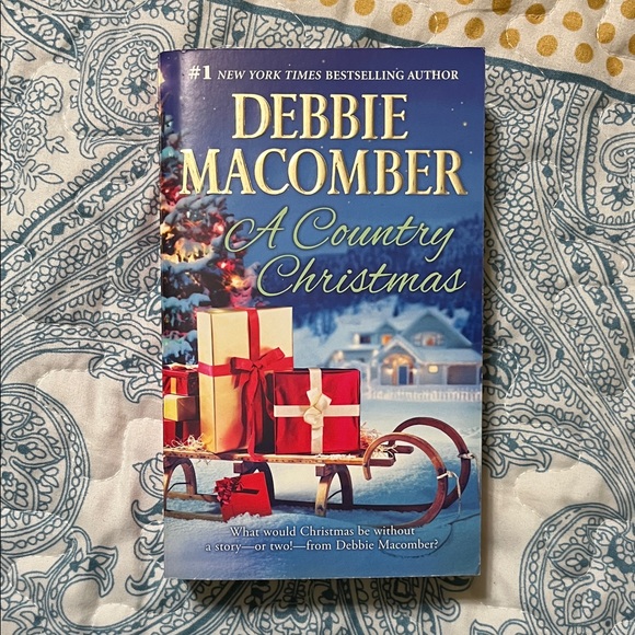 Other - Debbie Macomber "A Country Christmas" paperback Book - Blue with Red Accents